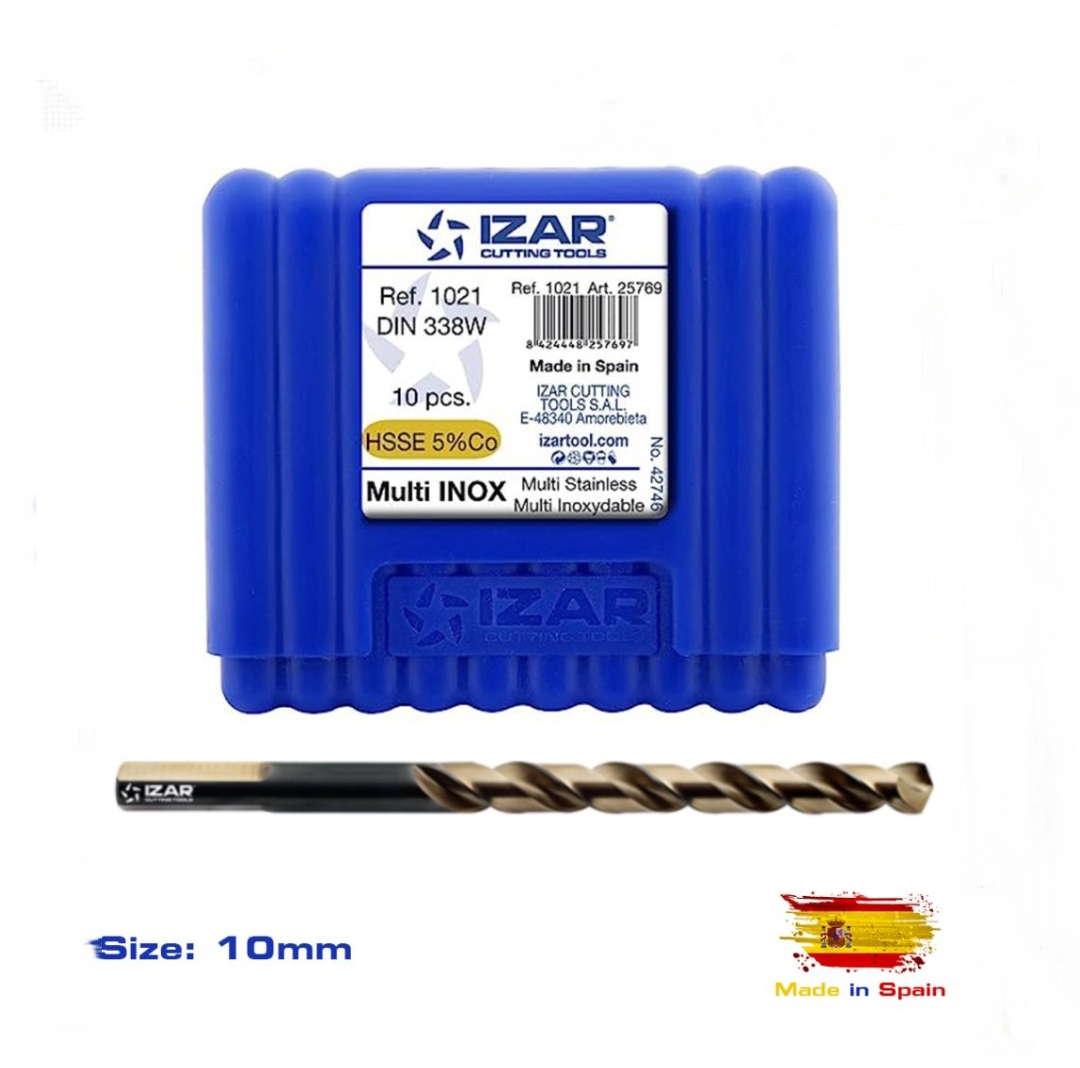 مته کبالت ۵درصد ایزار سایز 10میلیمتر HSSE-Co IZAR